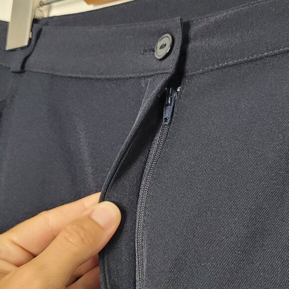 Stephanie Blue Pockets High Rise Straight Wide Leg Dress Pants Plus Size 20 - Picture 4 of 12